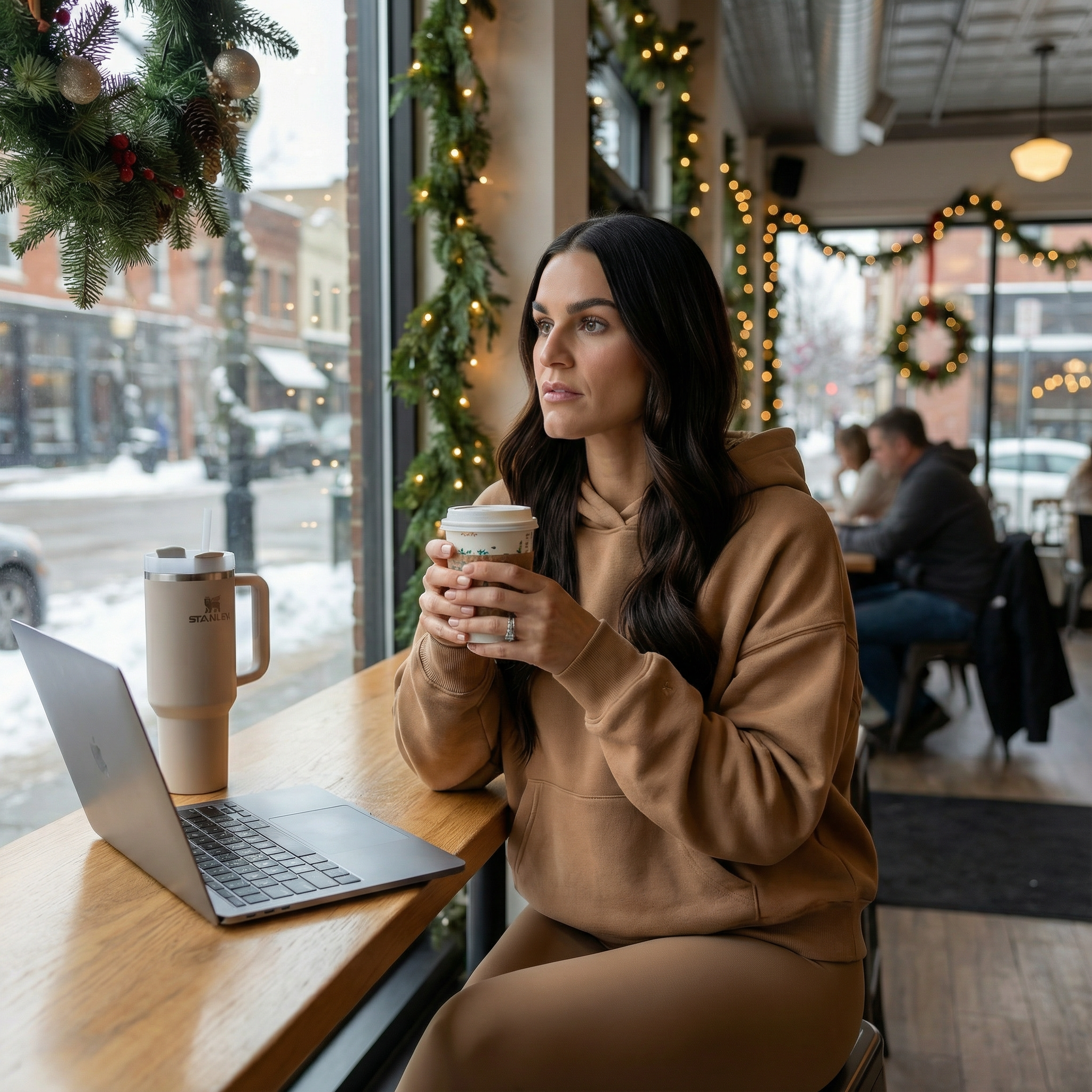 Holiday Coffee Shop Moment